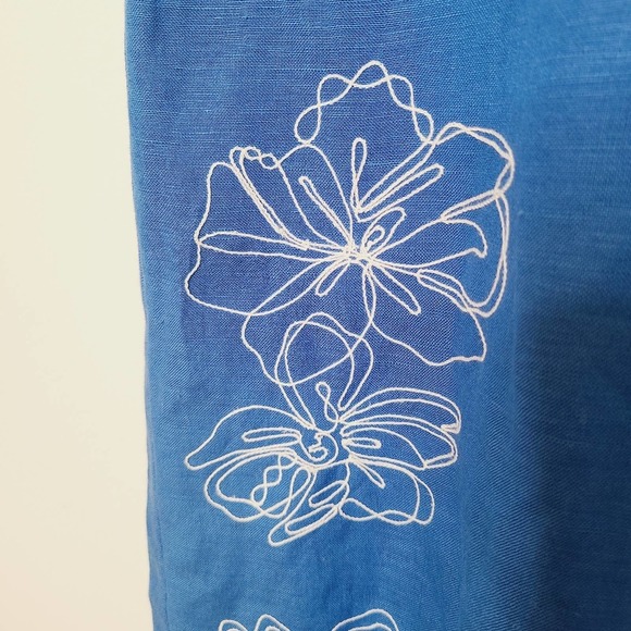 Vintage Floral Embroidered Mod Sheath Dress - Picture 2 of 8